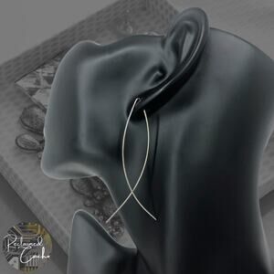 Silver Simple Wire Hook Earrings